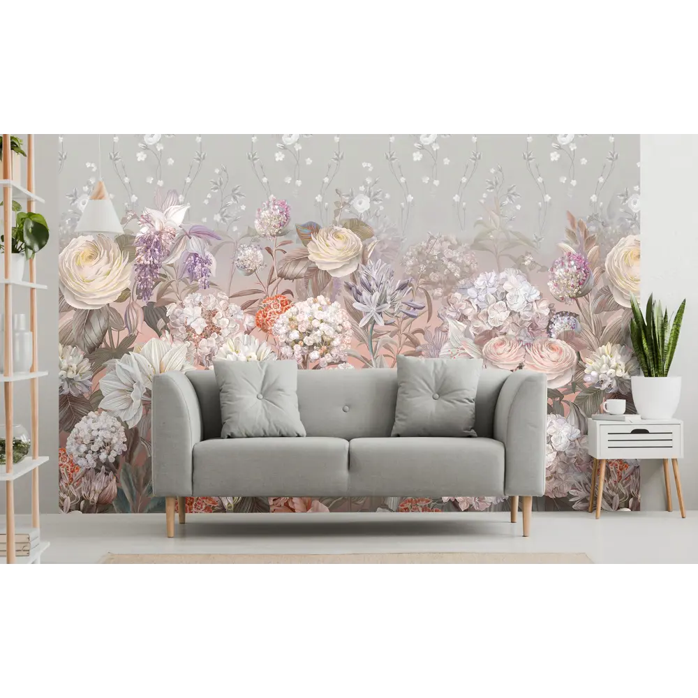 Фотообои Флористический коктейль флизелиновые, 400x270 см, L13-271 FBRUSH 3D FLIZART STLM-2097577 - Вид №2