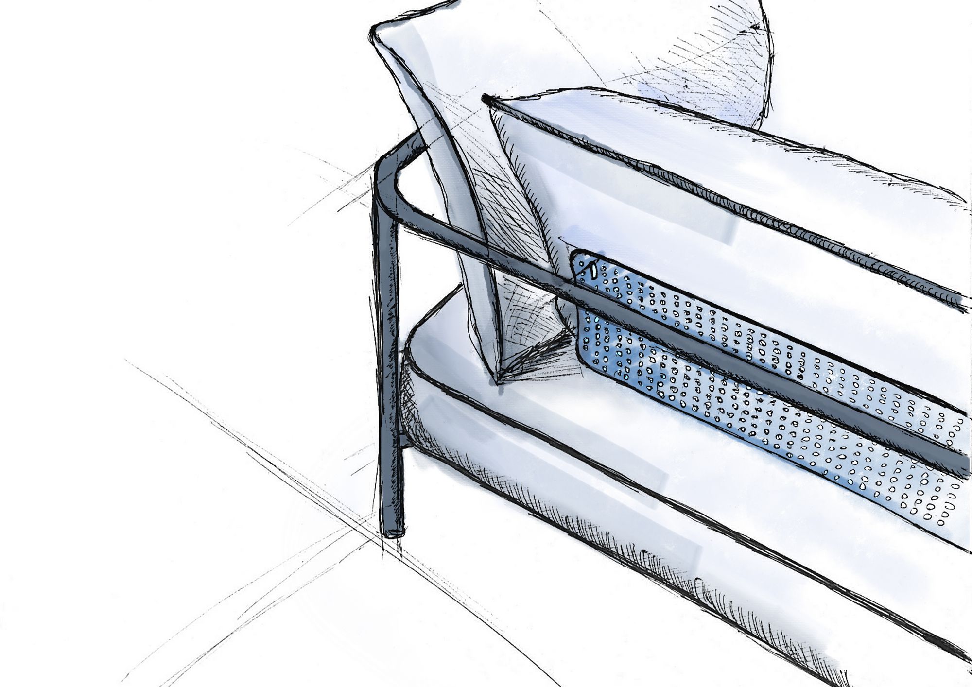 Модульное садовое кресло из стали и ткани S-CAB лоскут ARCH-00083976 - Вид №17