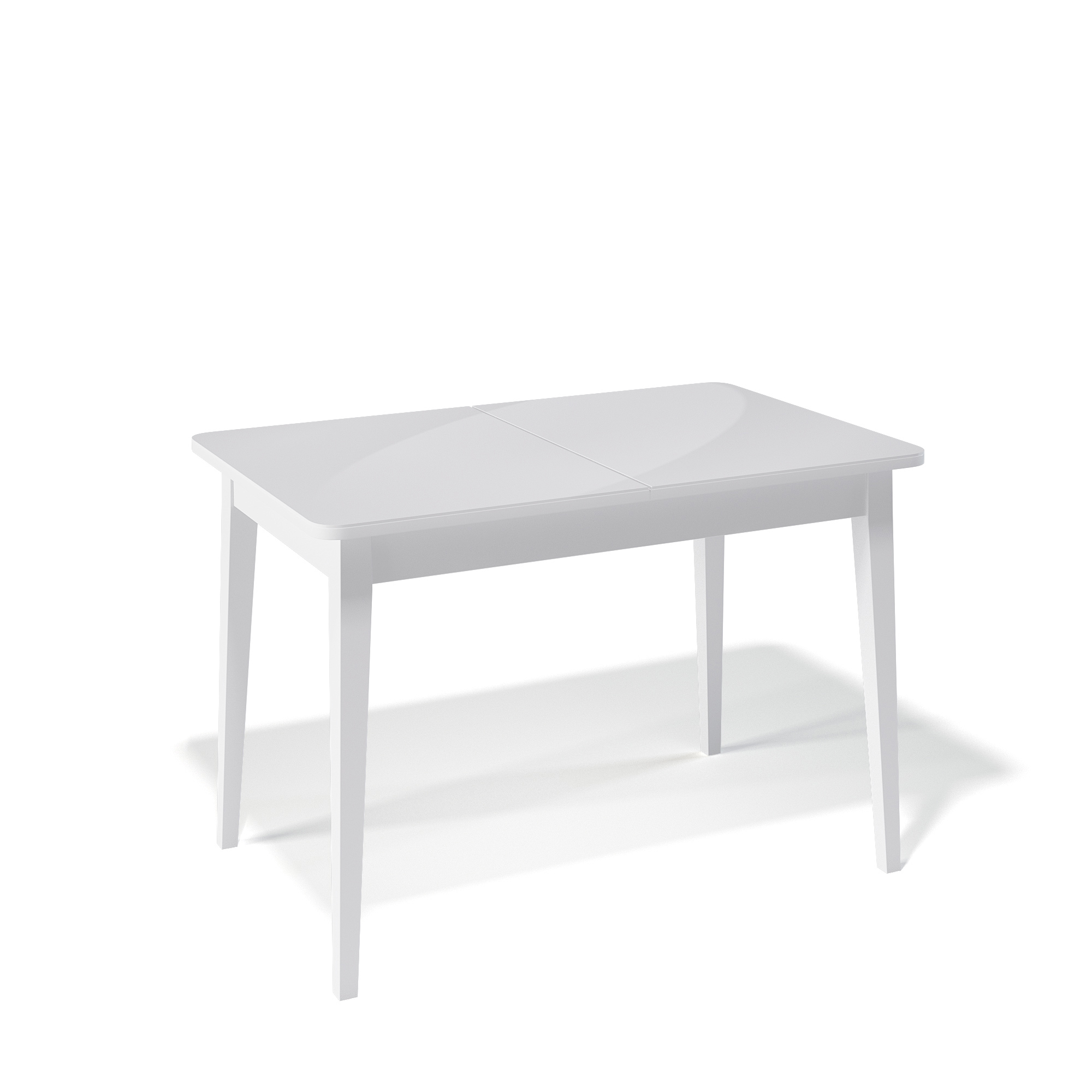 91053993 Кухонный стол прямоугольный 330760 110-150x110x76 см ЛДСП цвет белый M/C STLM-0459638 KENNER