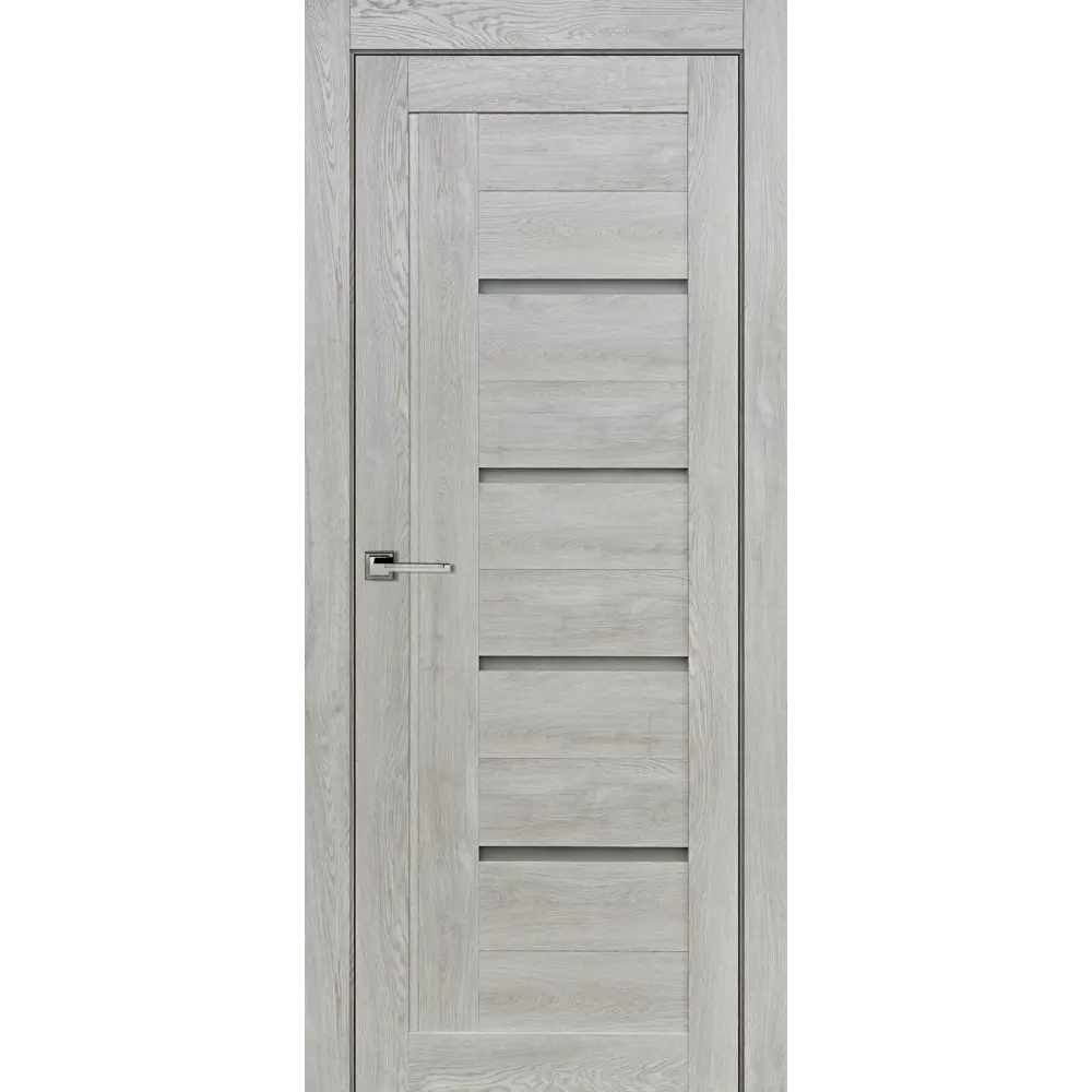 Комплект двери Тренд вертикальный со стеклом 80x200 см Hardflex серый с добором 200 мм ПРИНЦИП STLM-2131378