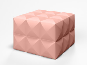 Квадратный пуф с пенопластовым покрытием