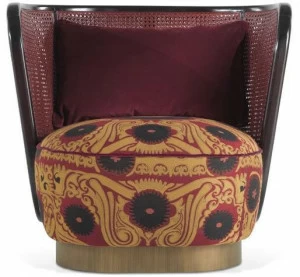 ETRO Home Interiors Кресло с обивкой из ткани с подлокотниками Caral