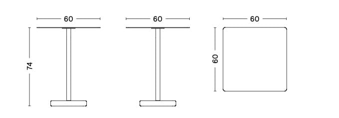 Квадратный стальной стол с порошковым покрытием Hay TERRAZZO ARCH-00062427 - Вид №13