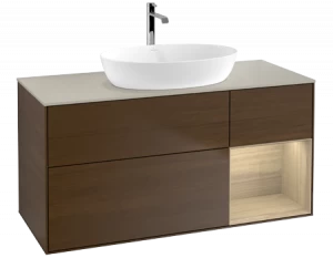 Villeroy&Boch Тумба под раковину Прямоугольная версия F833PCGN Finion Walnut Veneer