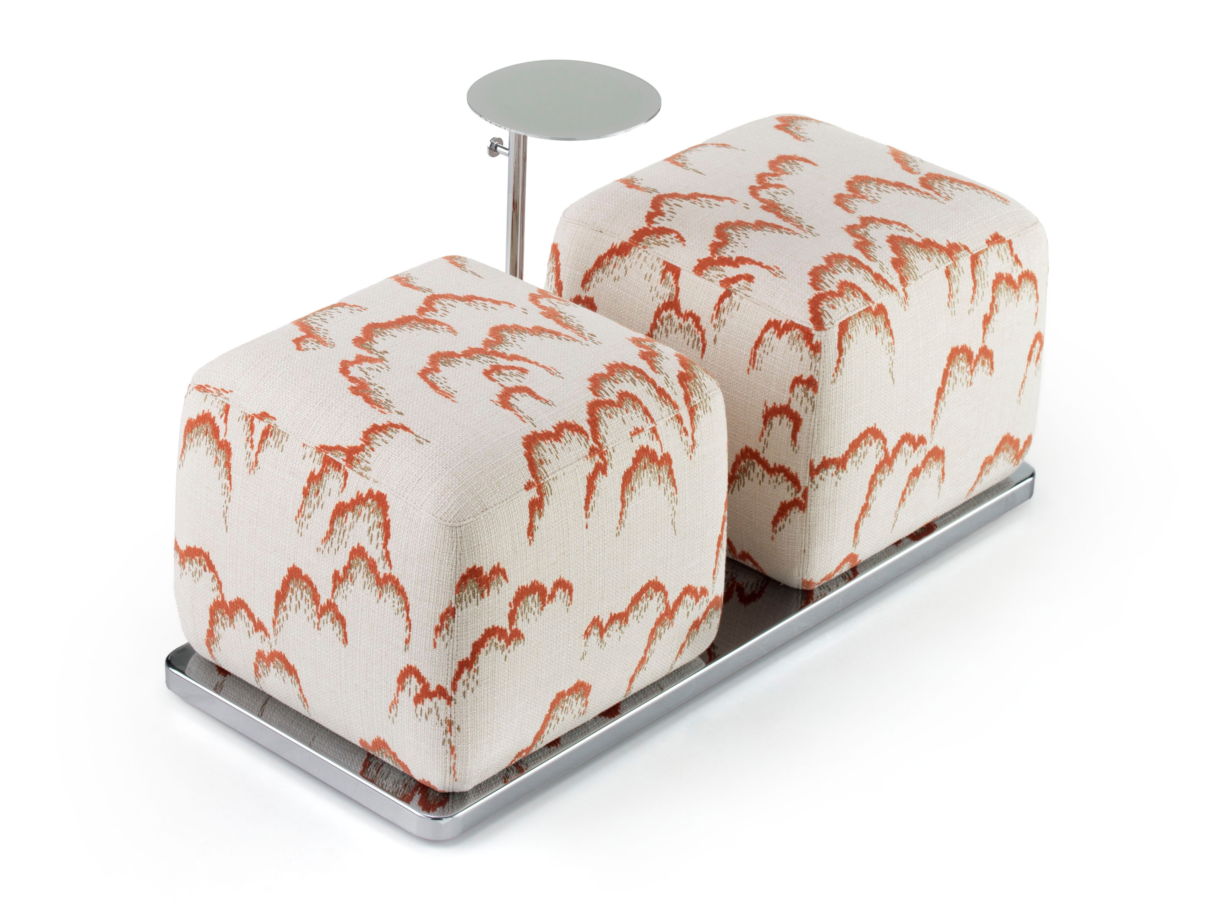 Кожаный квадратный пуф с журнальным столиком SITIA BONBON ARCH-00148690 - Вид №9