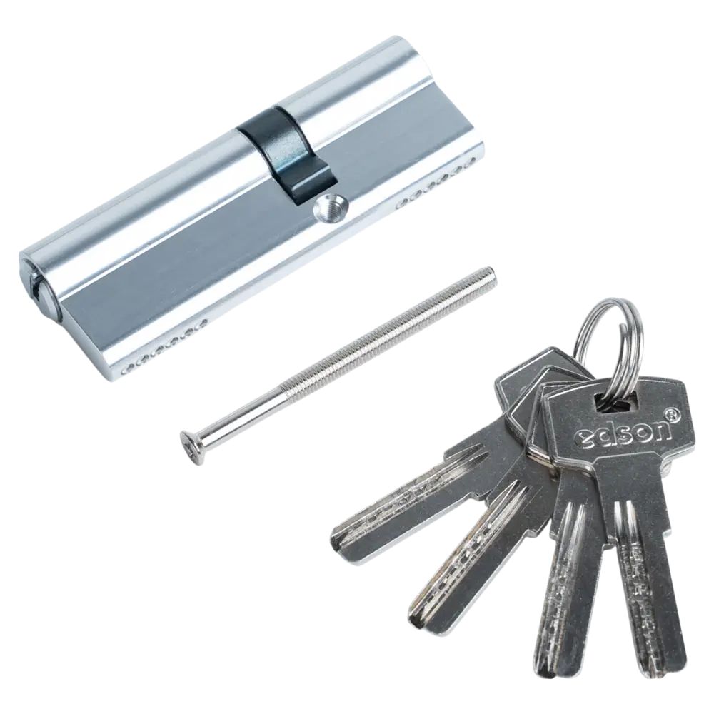 Цилиндр EDS-CYL 35x55 мм ключ/ключ цвет хром EDSON STLM-2159304 - Вид №3