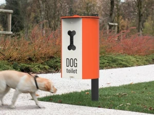 City Design Контейнер для отходов из стали с порошковым покрытием и крышкой для экскрементов собак