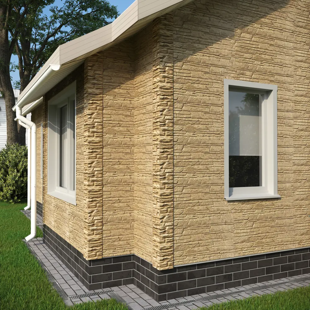 Наружный угол Fineber для фасадных панелей Скала в песочном цвете 14380294 STLM-0004817 - Вид №1