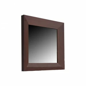 Зеркало деревянное квадратное Luogo темный орех ESF ДИЗАЙНЕРСКИЕ 043960 Коричневый