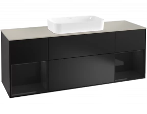 Villeroy&Boch Тумба под раковину Прямоугольная версия F333PHPD Finion Black Matt Lacquer