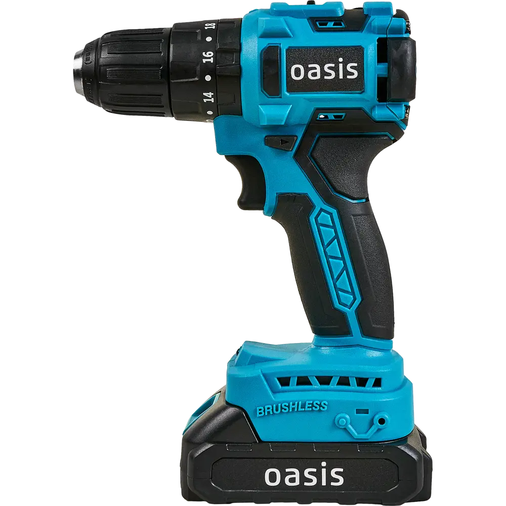 Бесщеточный шуруповерт Oasis ASU-18A с двумя аккумуляторами 86578029 STLM-1538260 - Вид №1