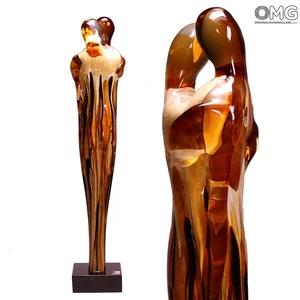 4536 ORIGINALMURANOGLASS Скульптура Объятие влюблённых - муранское стекло OMG  см