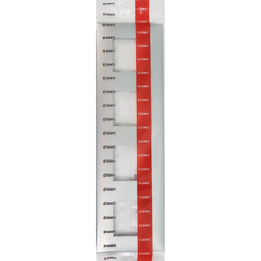 Рамка для розеток и выключателей DKC Avanti 4 поста цвет закаленная сталь STLM-2045476 - Вид №3