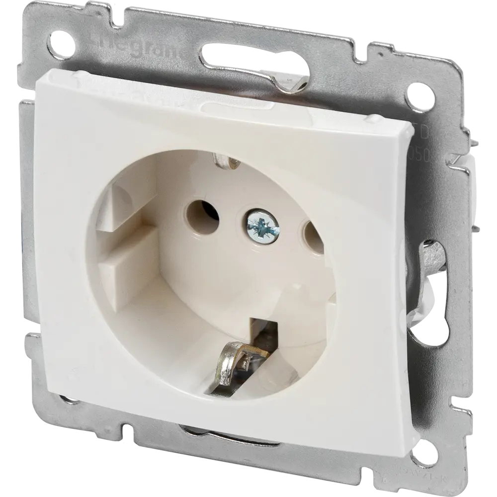 Legrand Valena Classic - розетка с заземлением и защитными шторками, слоновая кость 82127083 STLM-0019935 - Вид №2