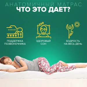 Матрас Sleeptek PremierBIG LatexStrong Cocos 160x190x25 см независимый пружинный блок, 2-спальный