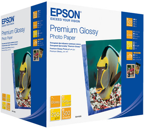 C13S041826 premium glossy photo paper 10x15 500 sheets Epson Santreyd 