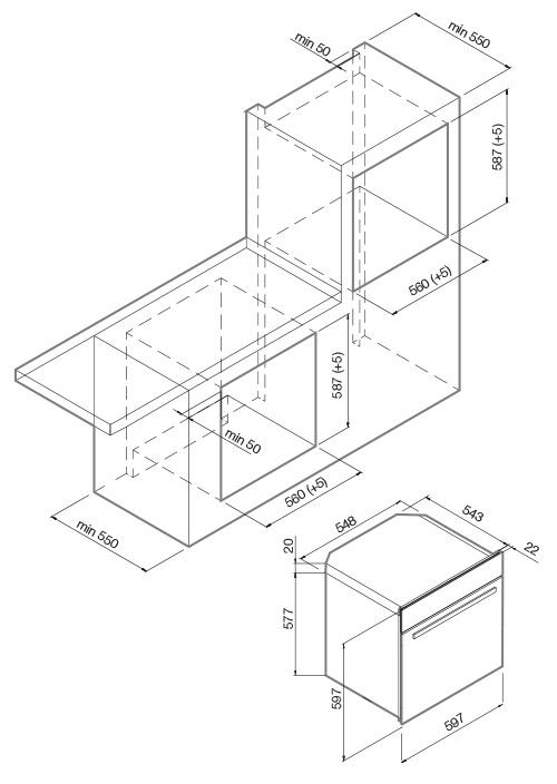 8156214 Электрический духовой шкаф Graude BE 60.0 E серебристый STDN-0040016 - Вид №1