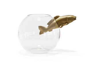 Круглая стеклянная ваза