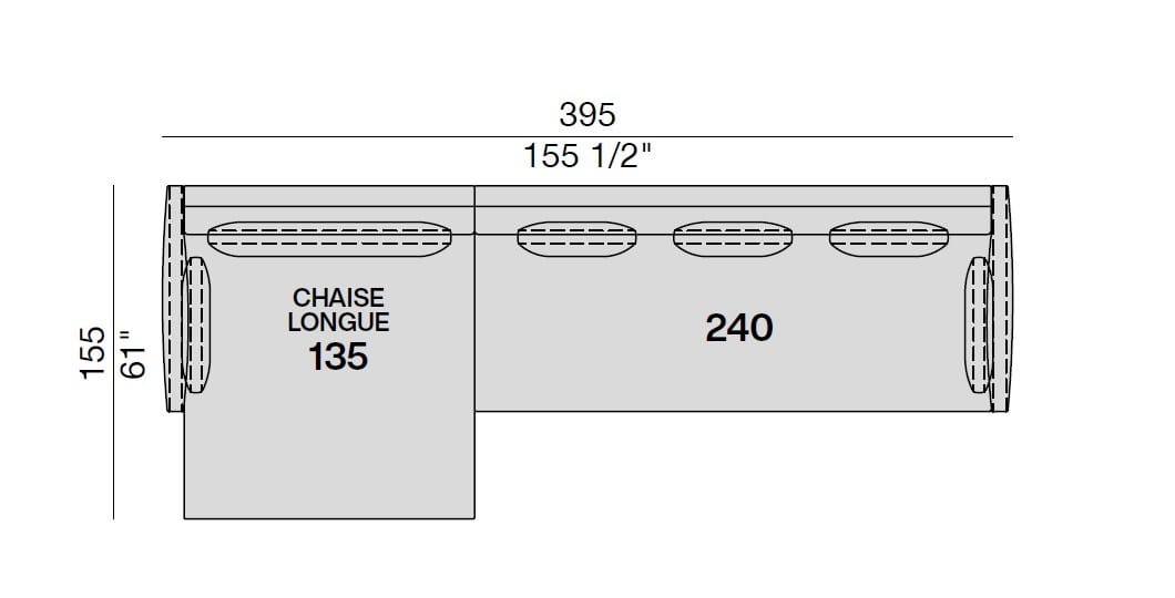 Тканевый диван с полуостровом Porada Soul ARCH-00089437 - Вид №2