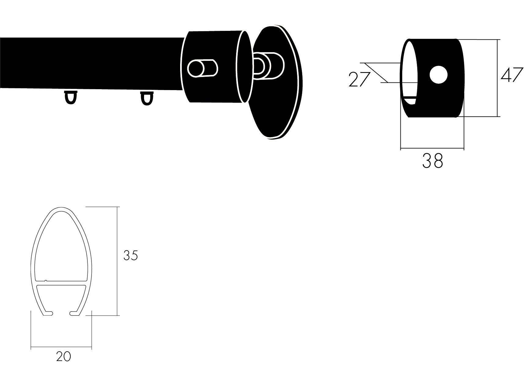 Алюминиевая карниз Frandoli эллипс ARCH-00149322 - Вид №1