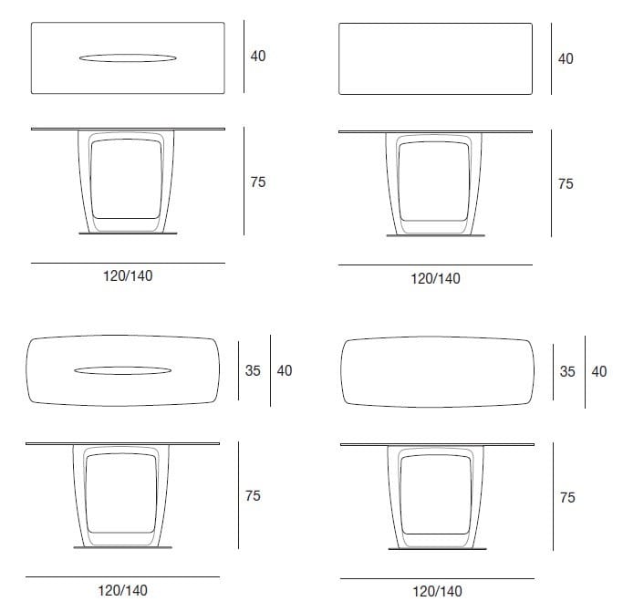 Консоль из дерева и стекла Pacini & Cappellini Aaron ARCH-00140081 - Вид №2