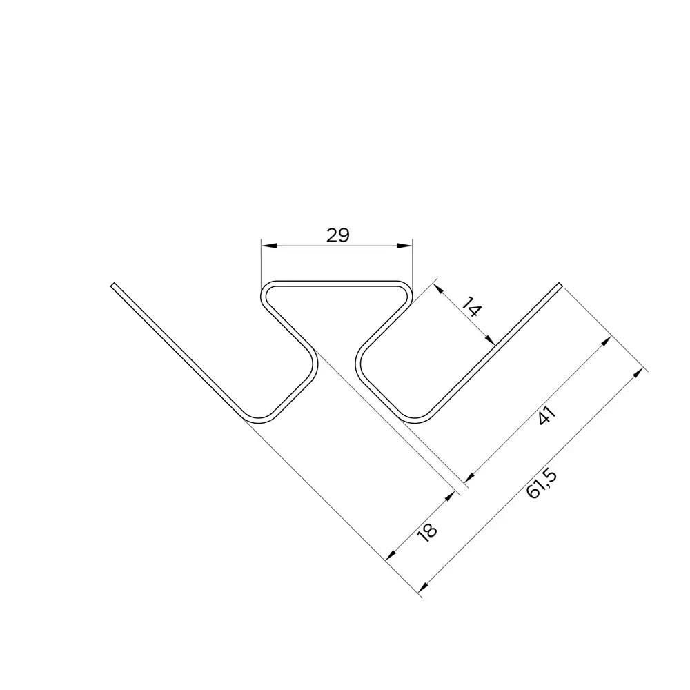 Угол внутренний для фасадных панелей MONLID цвет белый STLM-2000662 - Вид №1