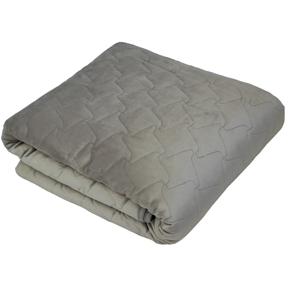 Покрывало Verona 220x240 см бархат цвет серо-коричневый Бельвита Нео-классика STLM-2126190