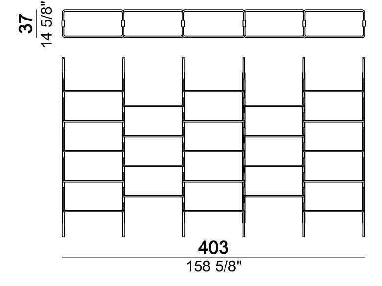 Книжный шкаф из стекла и металла Arketipo ROXANNE ARCH-00090993 - Вид №21