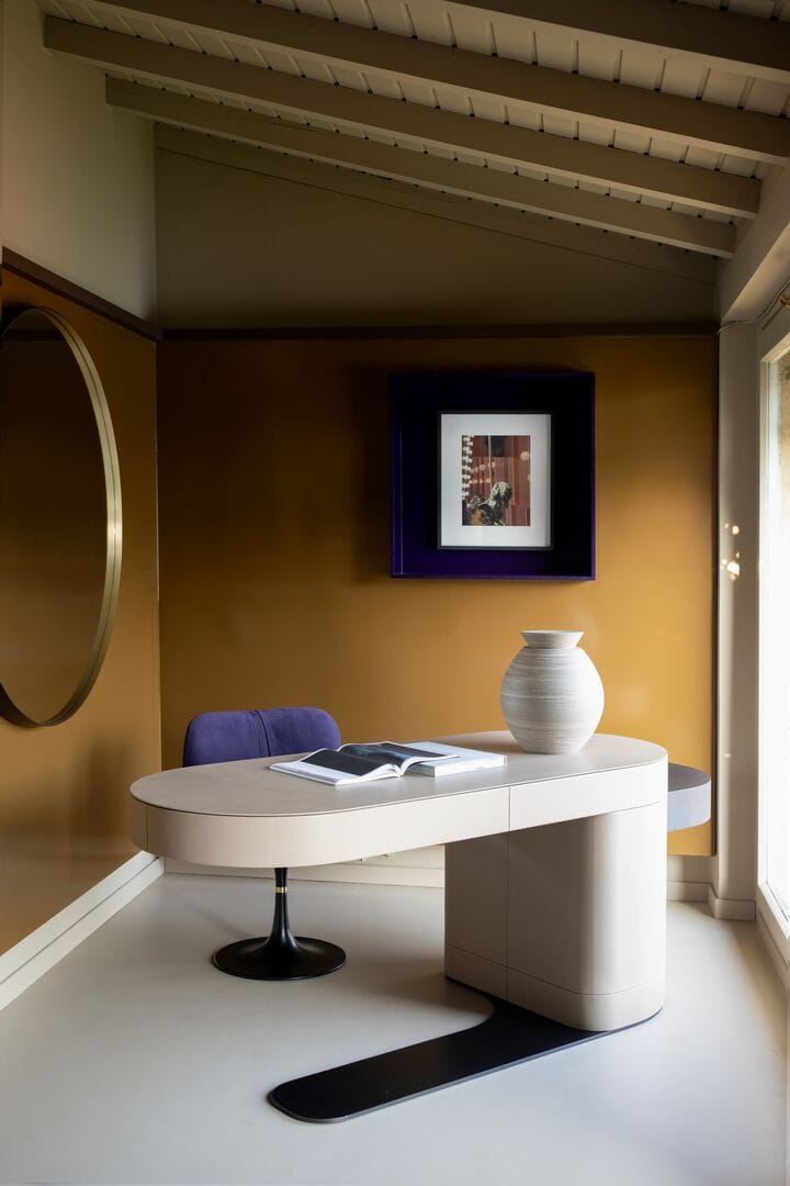 Кожаный письменный стол с ящиками Baxter смесь ARCH-00035486 - Вид №3