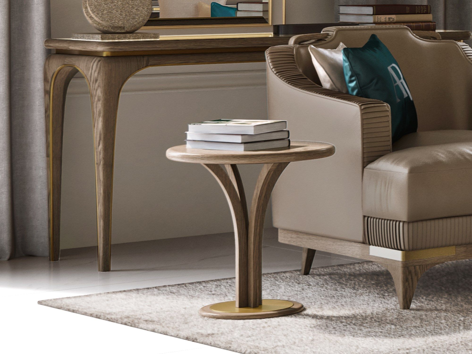 Высокий круглый журнальный столик A.R. Arredamenti Александр ARCH-00082903 - Вид №1