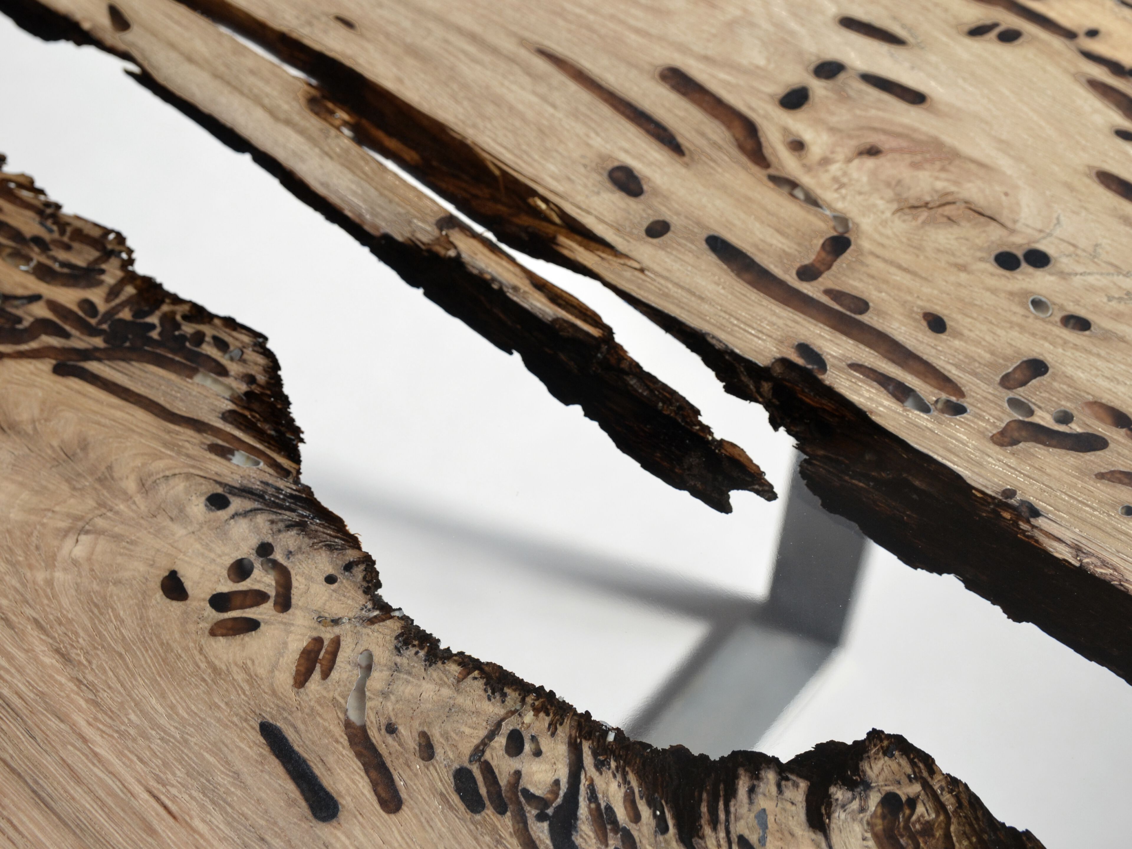 Прямоугольный стол из дуба и смолы alcarol Bricola ARCH-00147309 - Вид №7