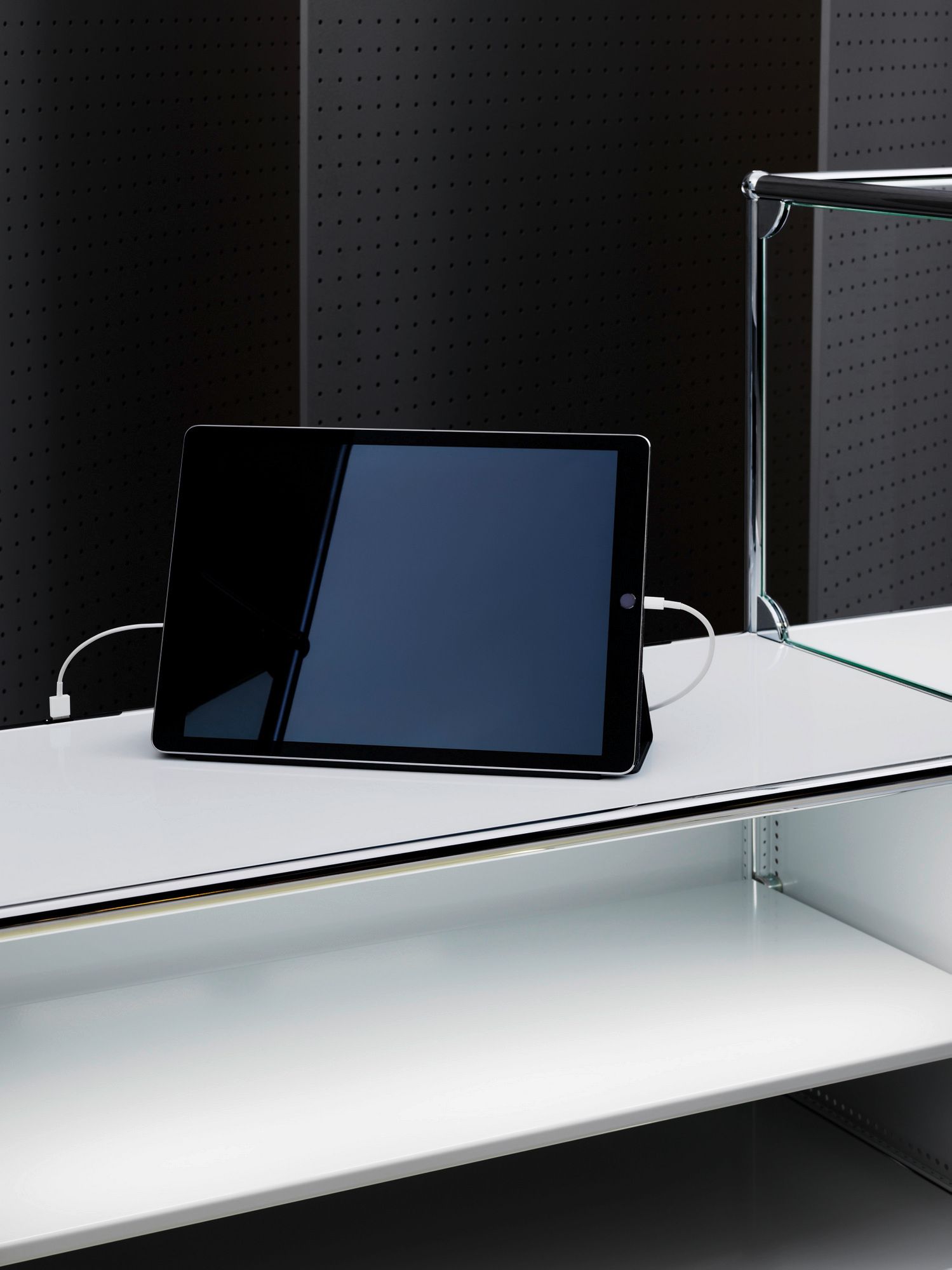 Модульная полка с освещением USM USM Haller E ARCH-00137296 - Вид №12