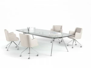 ESTEL GROUP Стол для совещаний прямоугольный стеклянный P016