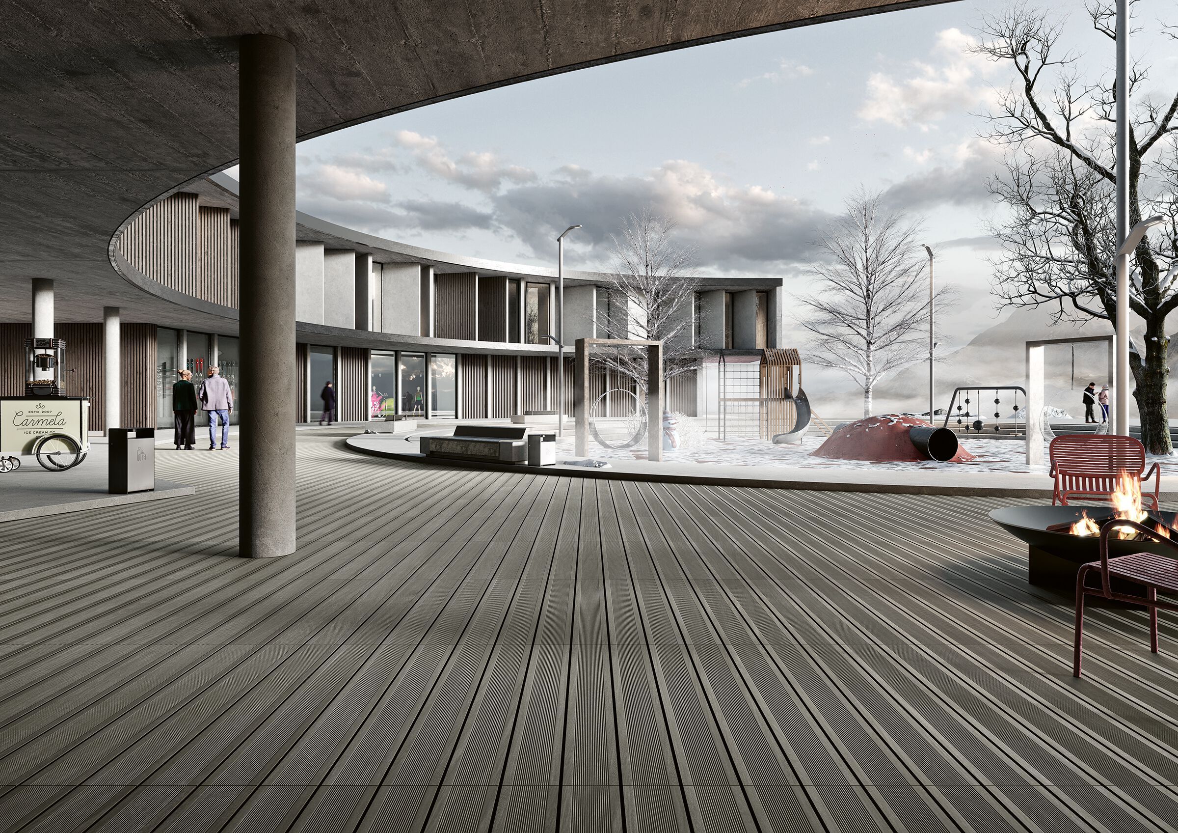 Пол / облицовка керамогранита под дерево Revigrés ARCH-00120912 - Вид №9