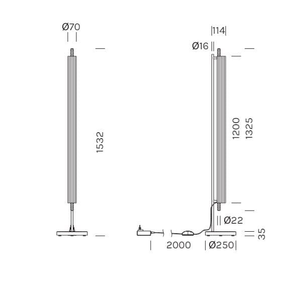 Алюминиевый и стеклянный светодиодный торшер Olev Trisel ARCH-00126182 - Вид №5