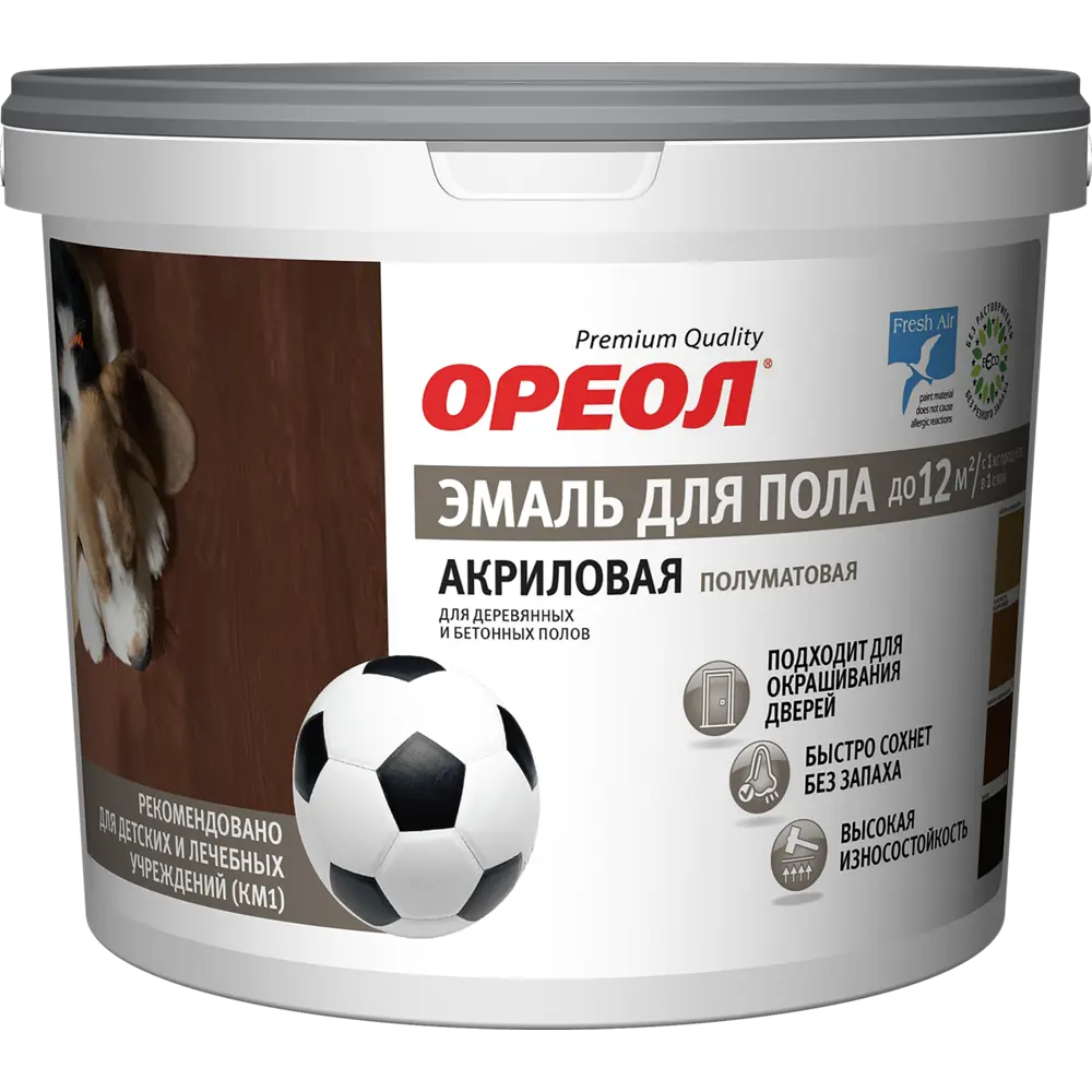 Акриловая эмаль Ореол для пола - золотисто-коричневая, 2.3 кг 84439740 STLM-0050058 - Вид №1