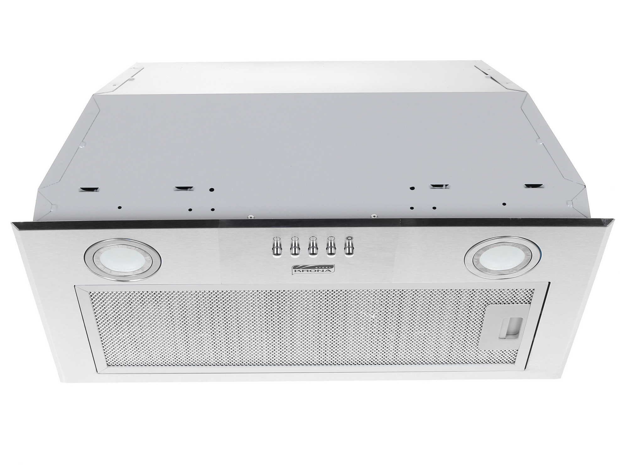 1222073 Вытяжка полновстраиваемая KRONA AMELI 600 inox PB серебристый STDN-0012301 - Вид №1