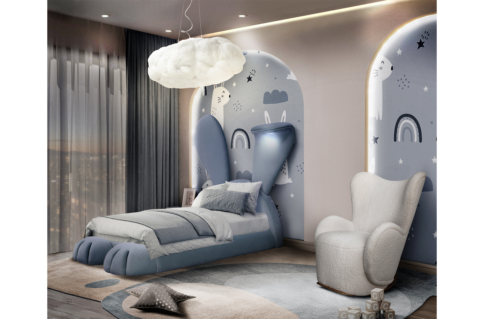 CIST507 Детская односпальная кровать Мистер Банни Circu  - Вид №12