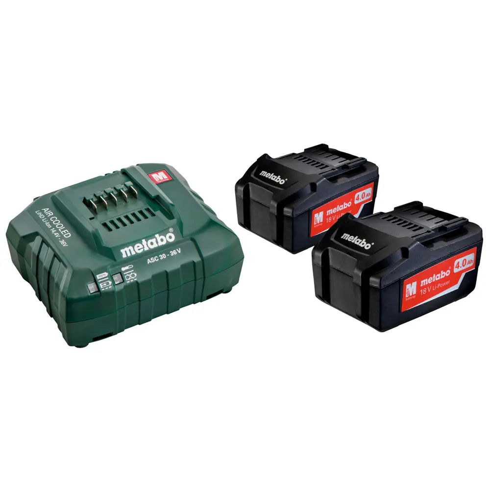 Аккумулятор Metabo с зарядным устройством 4 Ач Li-ion 18 В, для аккумуляторного инструмента 18119552 STLM-2091193 Santreyd 