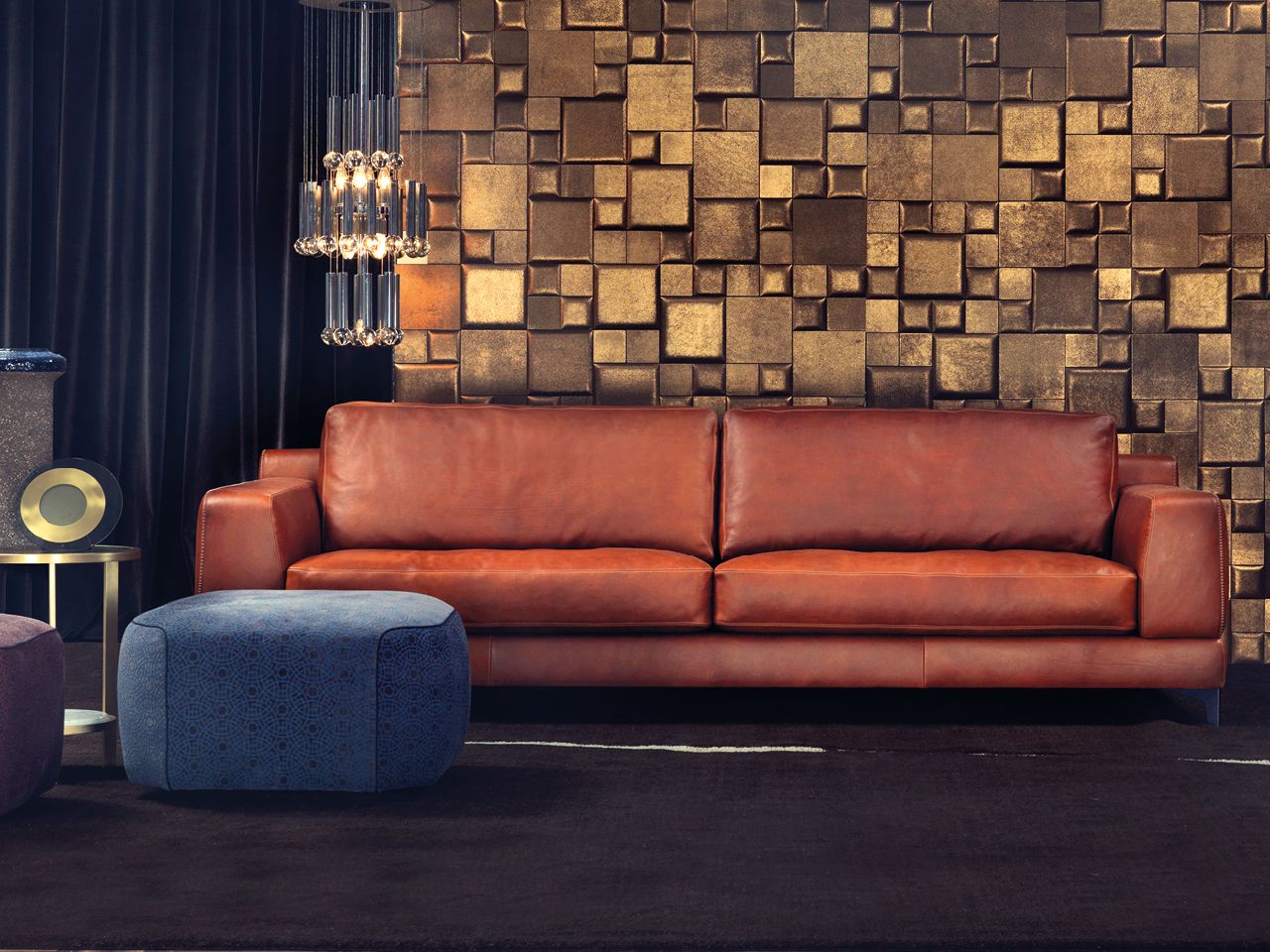 4-местный кожаный диван Borzalino ARCH-00048696 - Вид №4