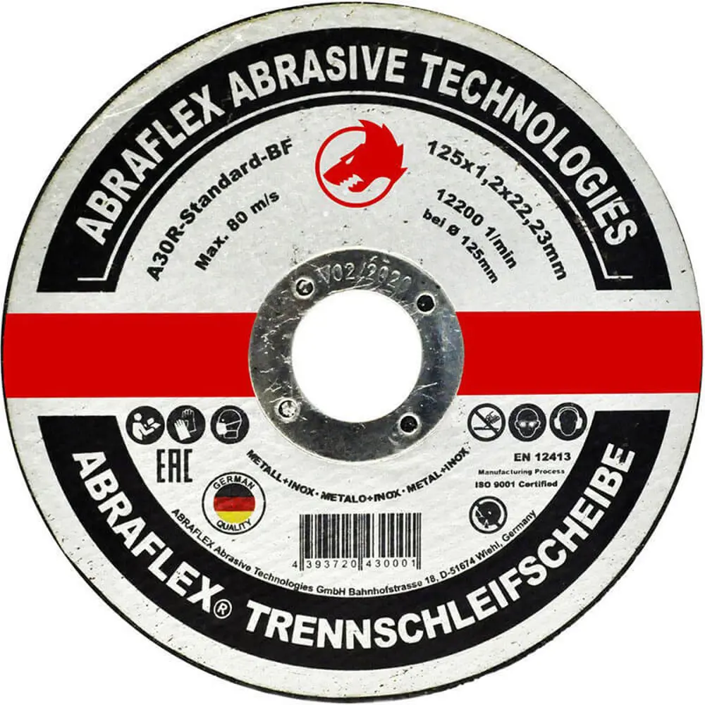 Диск отрезной по нержавеющей стали тип 41 Abraflex 125x22.2x1.2 мм 82283092 STLM-2185616 