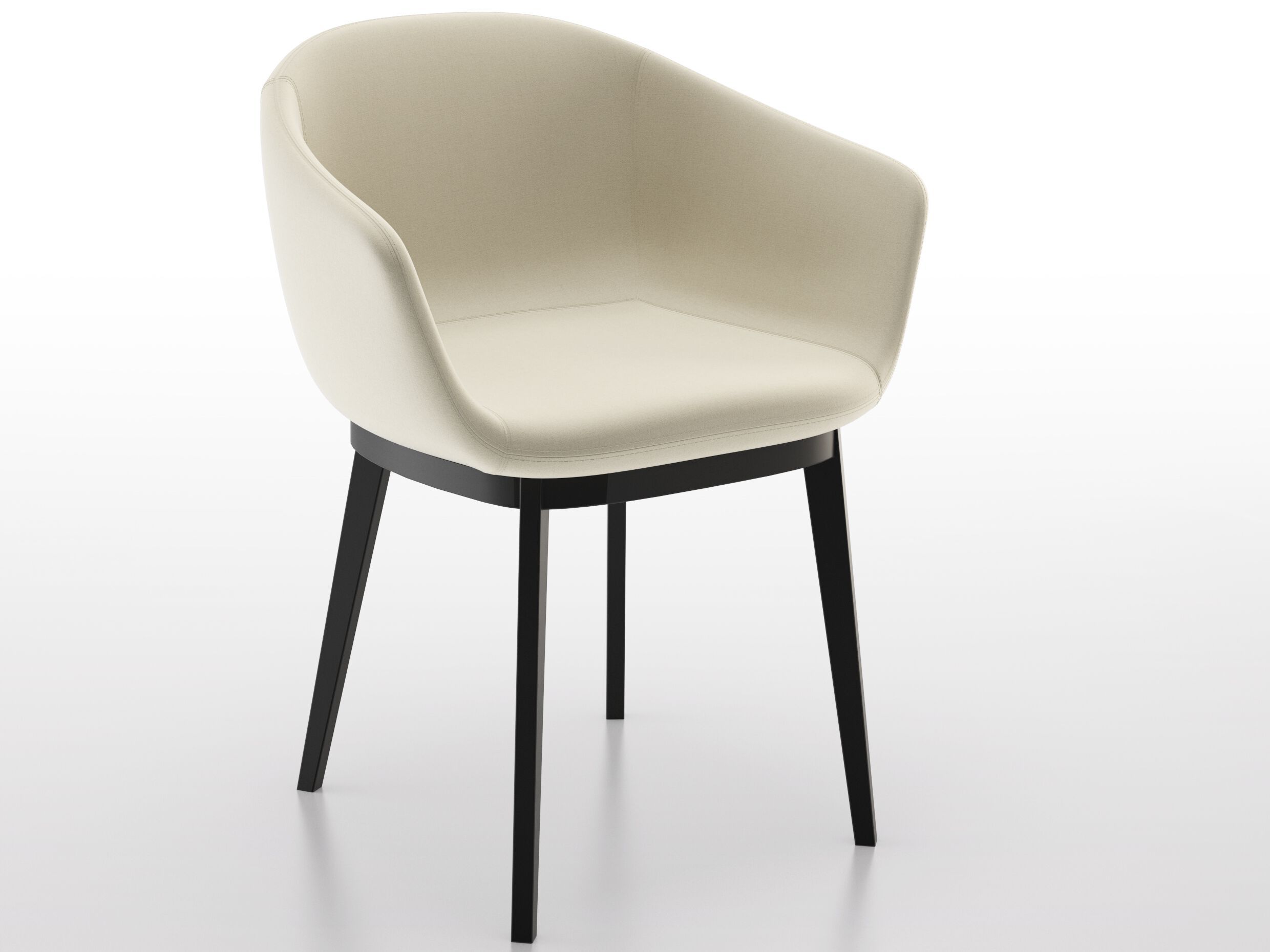 Тканевое кресло с подлокотниками и основанием из бука BBB LUCREZIA ARCH-00090458