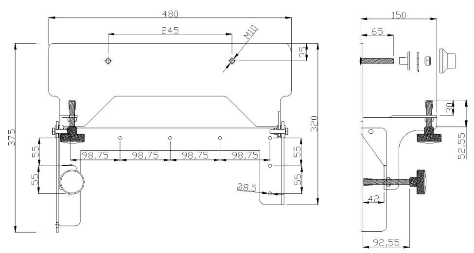 Стальная подставка для раковины с порошковым покрытием Ponte Giulio Older ARCH-00123010 - Вид №2