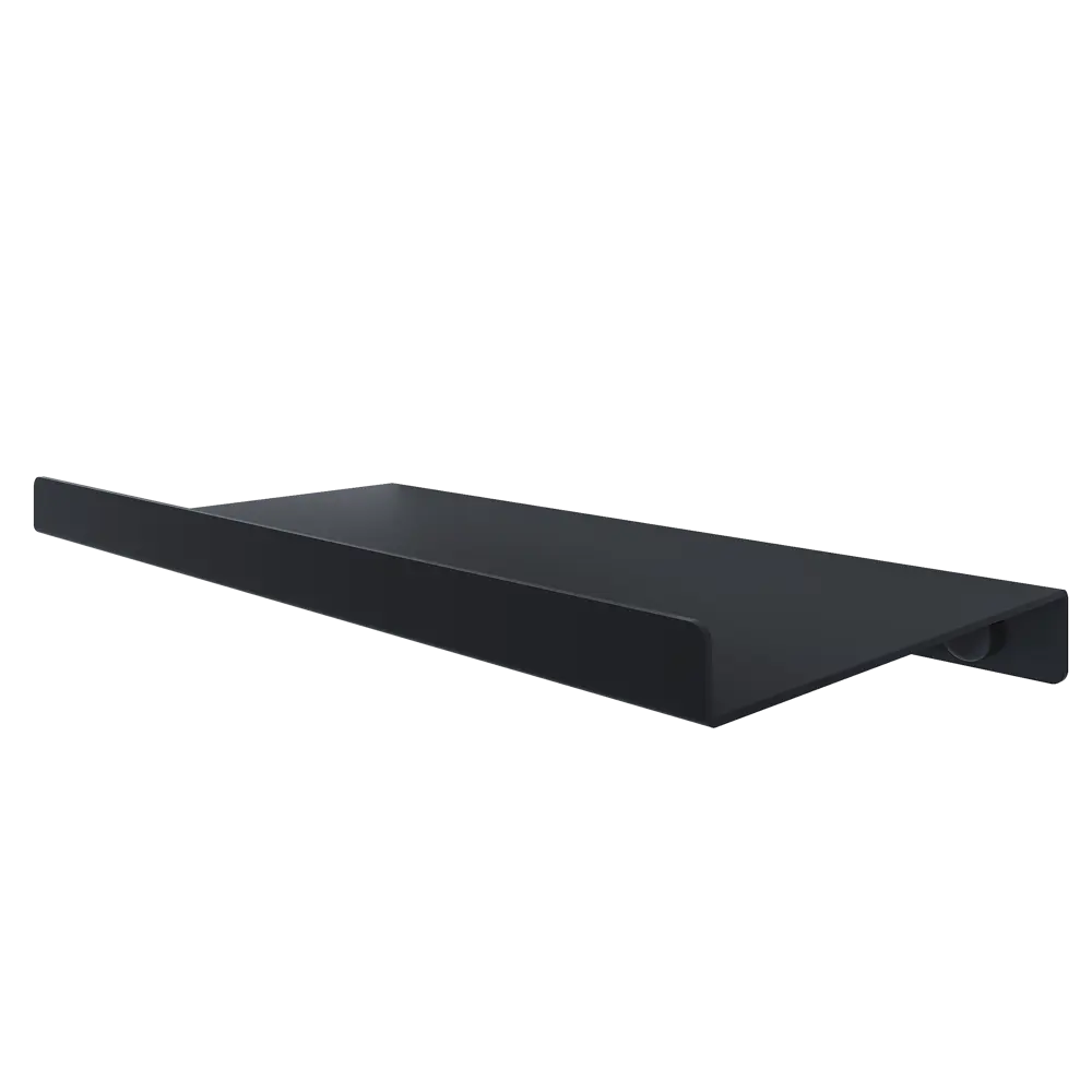 Настенная полка 22x12 см металл цвет черный KONSENSA STLM-2192732 - Вид №2