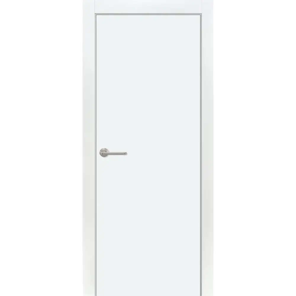 Комплект двери глухая 60x200 см финиш-бумага цвет белый с добором 100 мм ПРИНЦИП STLM-2030233