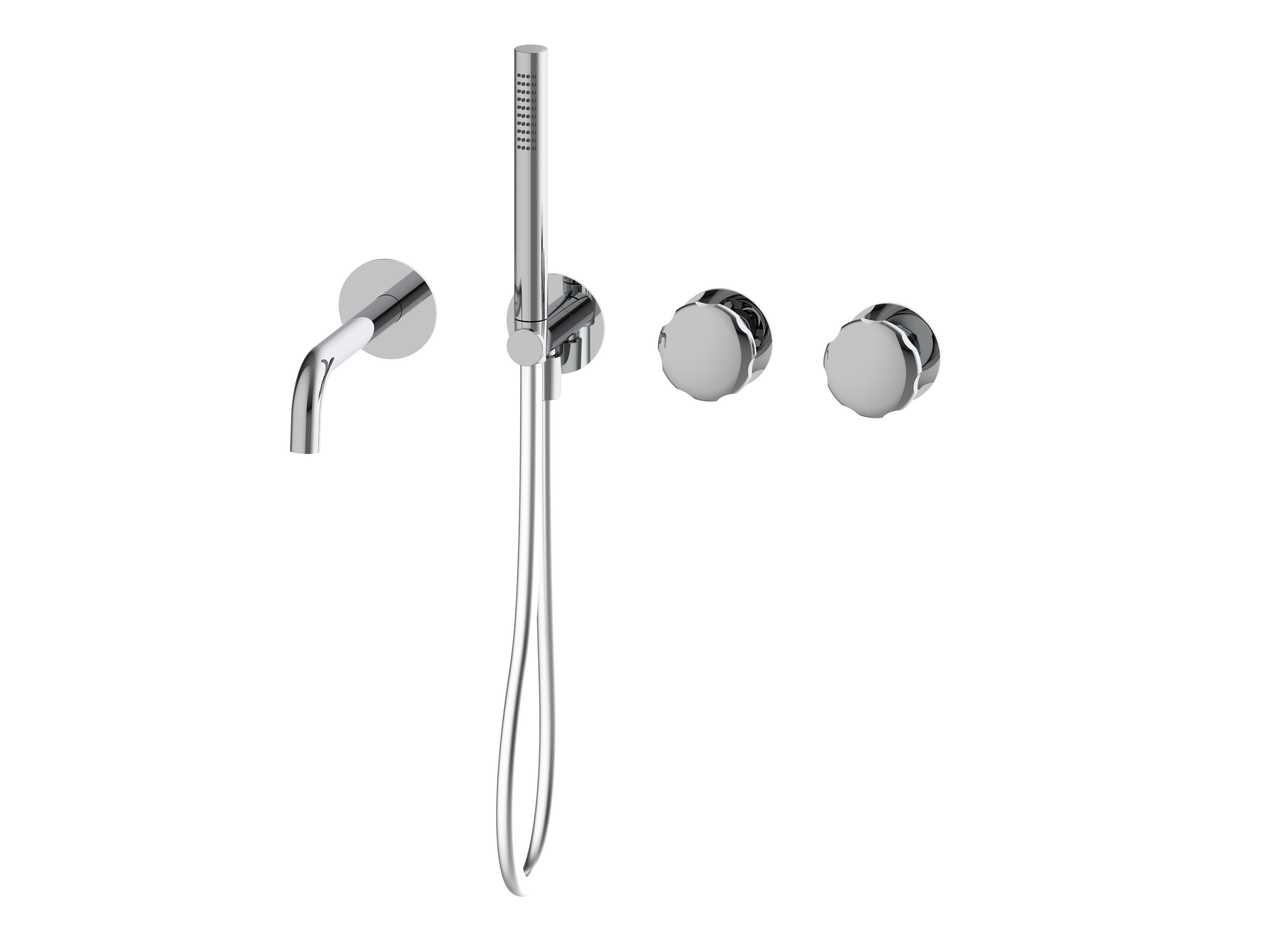 Смеситель для ванны с 4 отверстиями и ручным душем QD Magistro Lab Hammer ARCH-00101739 - Вид №1