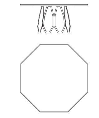 Восьмиугольный стол из зеркального стекла Sicis Борджиа ARCH-00123924 - Вид №3