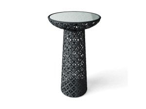 Высокий круглый стол из смолы