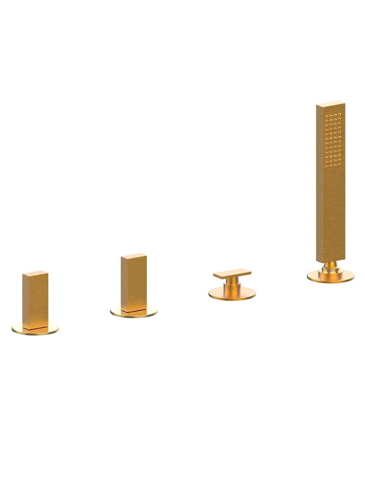 Смеситель для ванны с 4 отверстиями и переключателем Rubinetterie Frattini Vita Due ARCH-00141139 - Вид №9