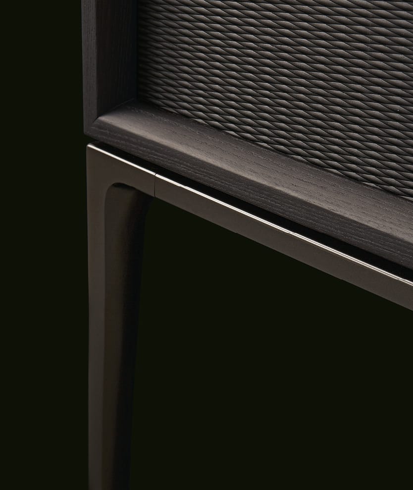 Шкаф из дерева и стекла с распашными дверями Poliform Aiko ARCH-00145281 - Вид №2